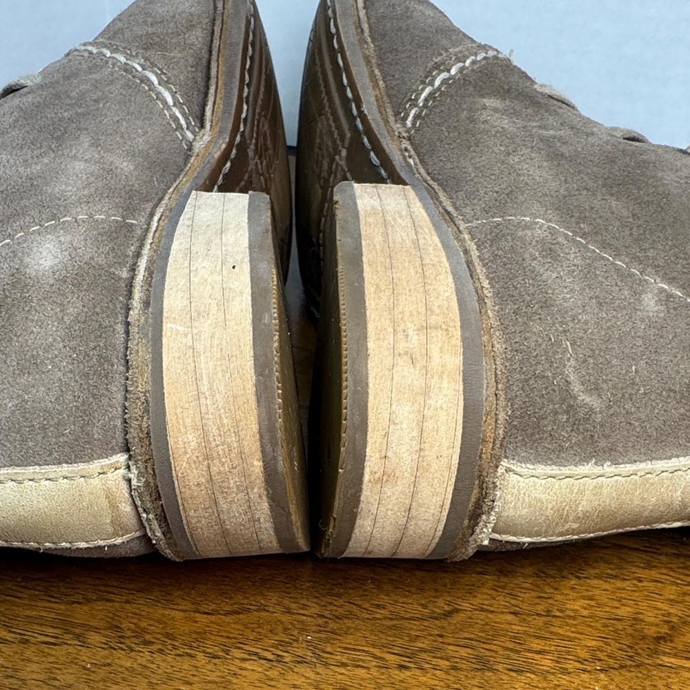 Bussola Sevilla Suede Leather Chukka Ankle Boots in Fossil Tan, Womens sz 38 / 8 - Picture 5 of 12